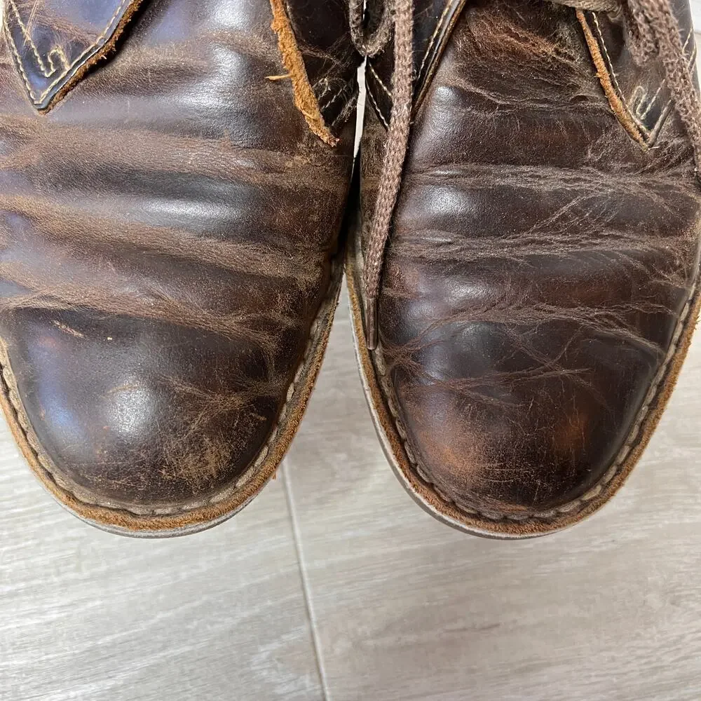 Clarks Shoes Mens Size US 9M / EU 42 Bushacre 2 Chukka Boots in Brown Leather